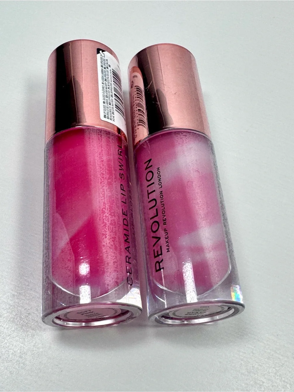 Revolution Ceramide Swirl Lip Gloss - NEW Clear and Soft Pink!